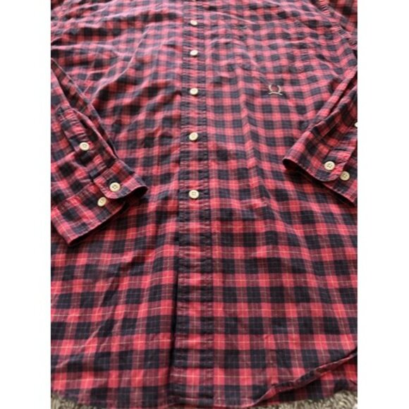 Vintage Tommy Hilfiger Shirt Mens Plaid Button Up Striped Crest Y2K Size XL - Picture 2 of 14